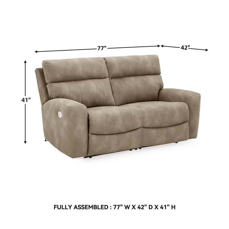 Signature Design by Ashley Next-Gen DuraPella 2-Piece Power Reclining Sectional Loveseat - 77"W x 42"D x 41"H