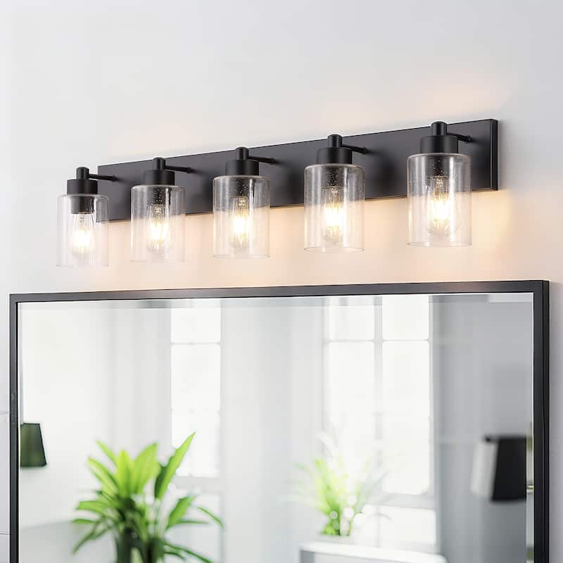 Lydia Seeded Glass/Iron LED Vanity Light, by JONATHAN Y