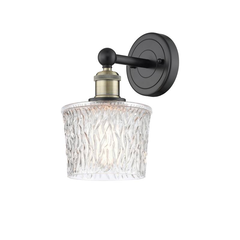 Innovations Lighting 616-1W-11-7 Niagra Sconce Niagra 11" Tall Wall - Black Antique Brass / Clear