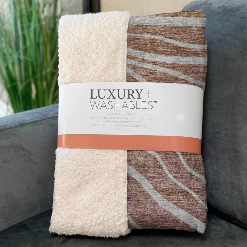 Premium Machine Washable Modern Sun Sherpa Throw Blanket