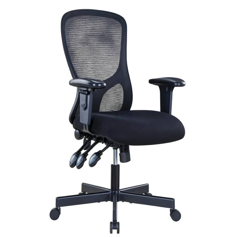 Black Adjustable Height Swivel Rolling Executive Office Chair