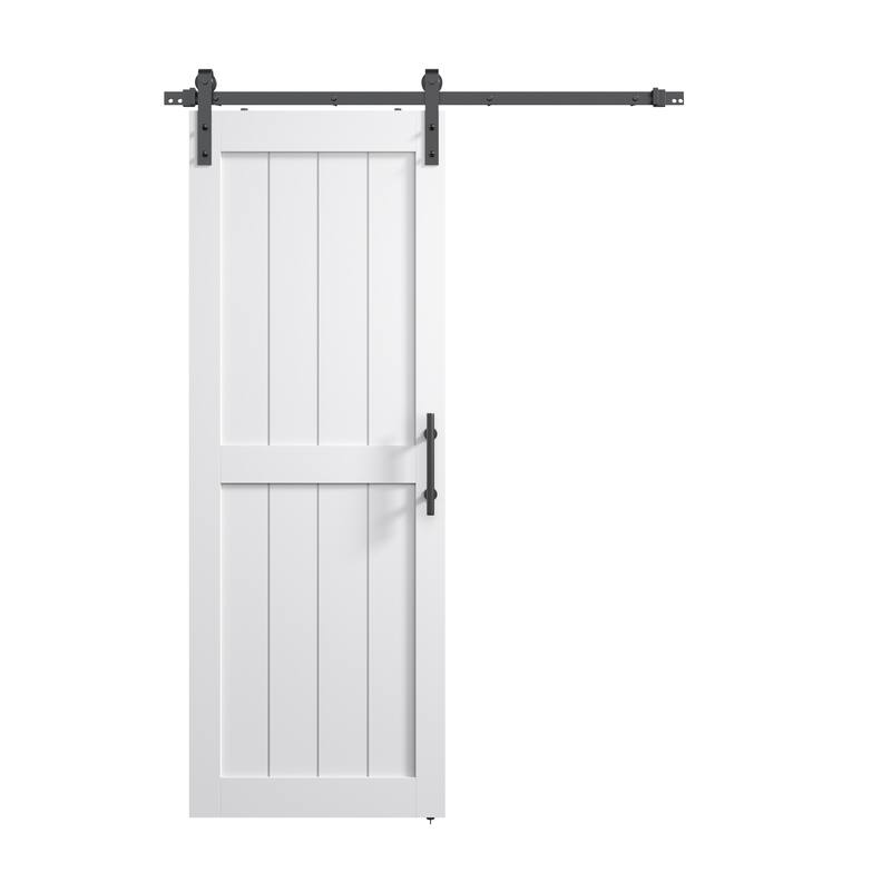Sanding 30in./32in./36in./42in./48in.x 84in.MDF Barn Door With Sliding Hardware Kit ,Covered with Water-Proof PVC Surface