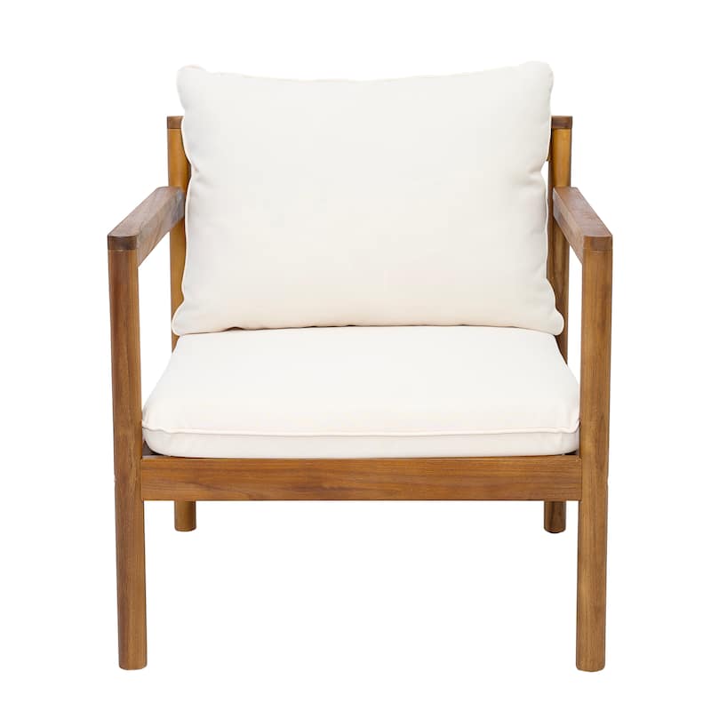 Christopher Knight Home- Elk Acacia Wood Outdoor Chat Set