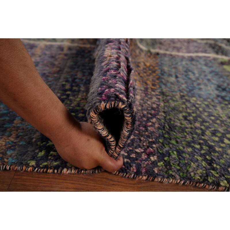 Plush Moroccan Oriental Rug Hand-Knotted Wool Carpet - 7'11" x 10'10"