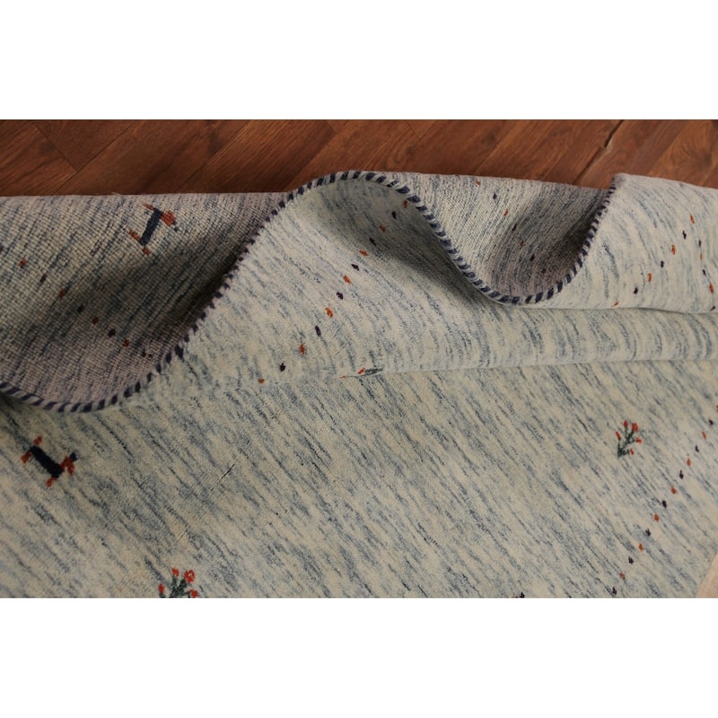 Little Animals Tribal Gabbeh Oriental Rug Handmade Wool Carpet - 3'11" x 5'9"