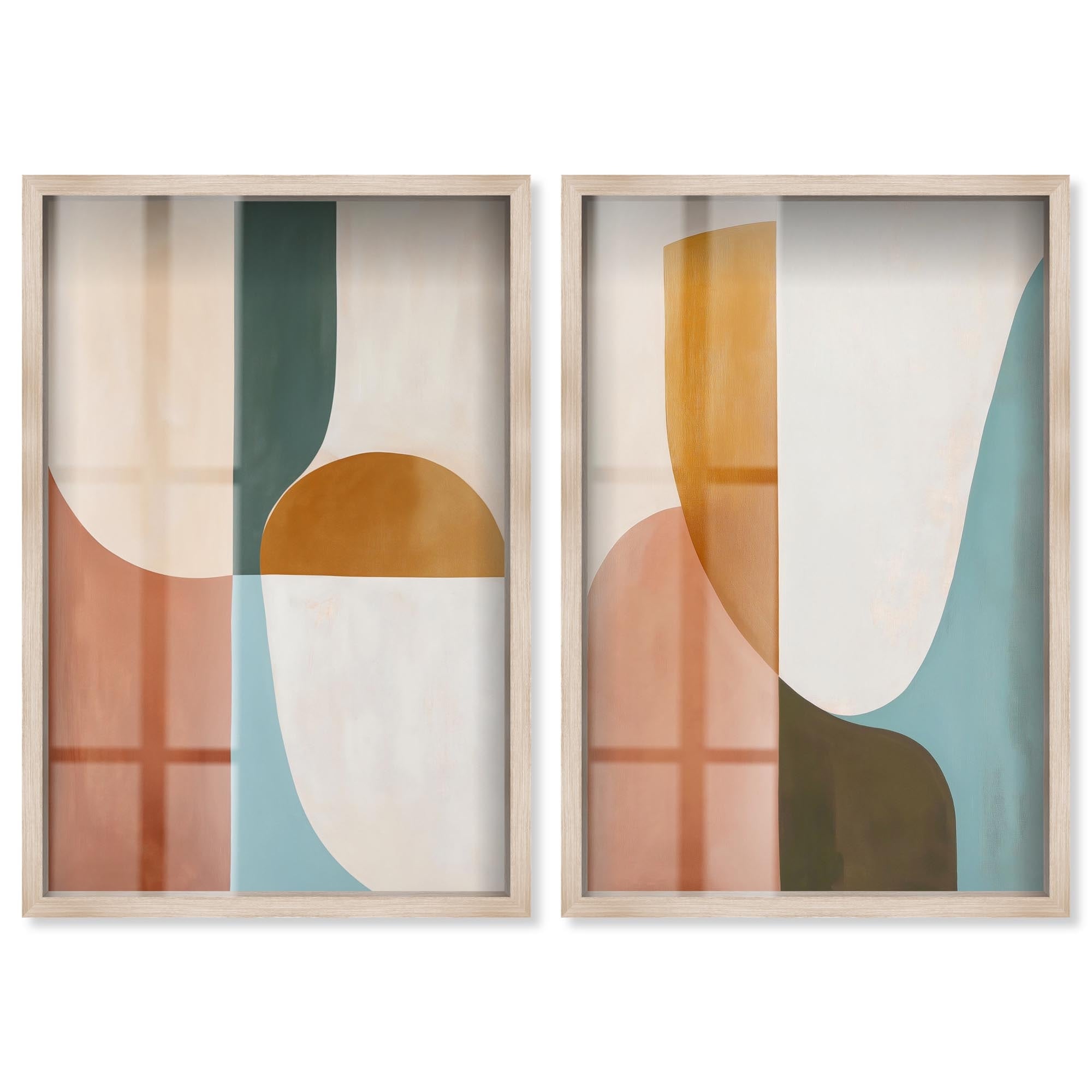 Bohemian Interlude Abstract Set Shadowbox Print by Art Remedy