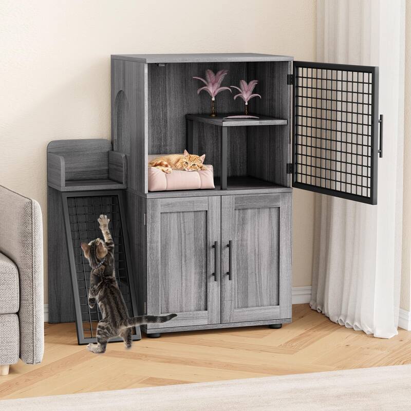 Double Layer Cat Litter Box Furniture