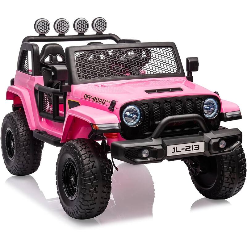 24V 7AH Kids Ride on Truck Car 2 Seater Electric Vehicles for Toddles - Pink