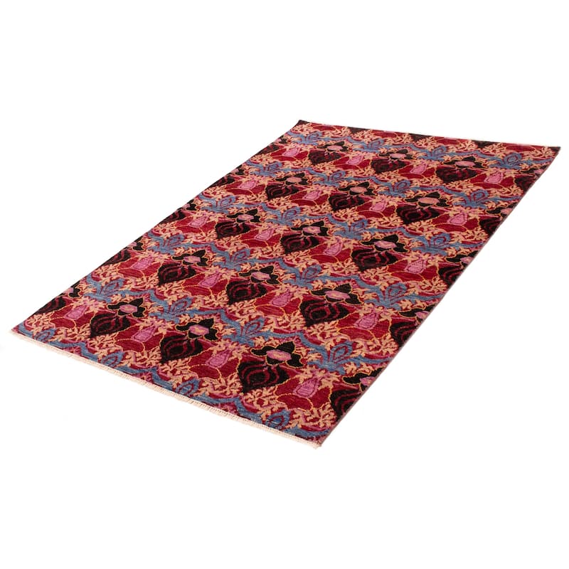 ECARPETGALLERY Hand-knotted Mystique Red Wool Rug - 5'11 x 8'10