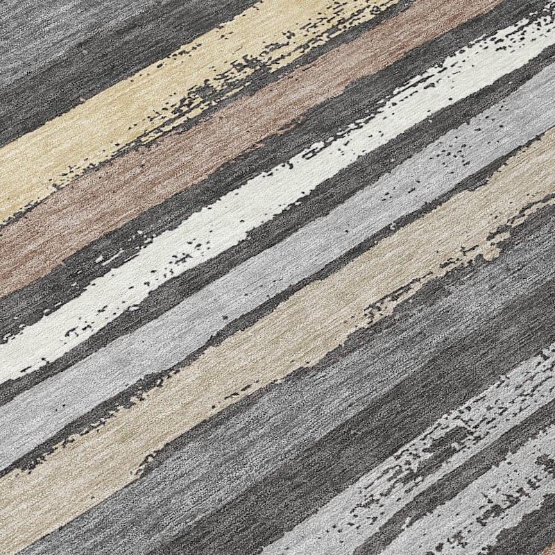Machine Washable Indoor/ Outdoor Chantille Stripe Rug