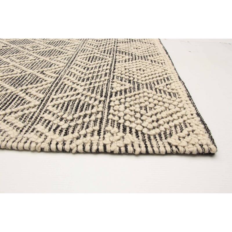 ECARPETGALLERY Braid weave Sienna Cream Wool Rug - 5'3 x 7'5