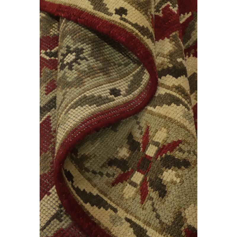 Red Floral Indian Area Rug 6x10 - 9' 10'' X 6' 5''