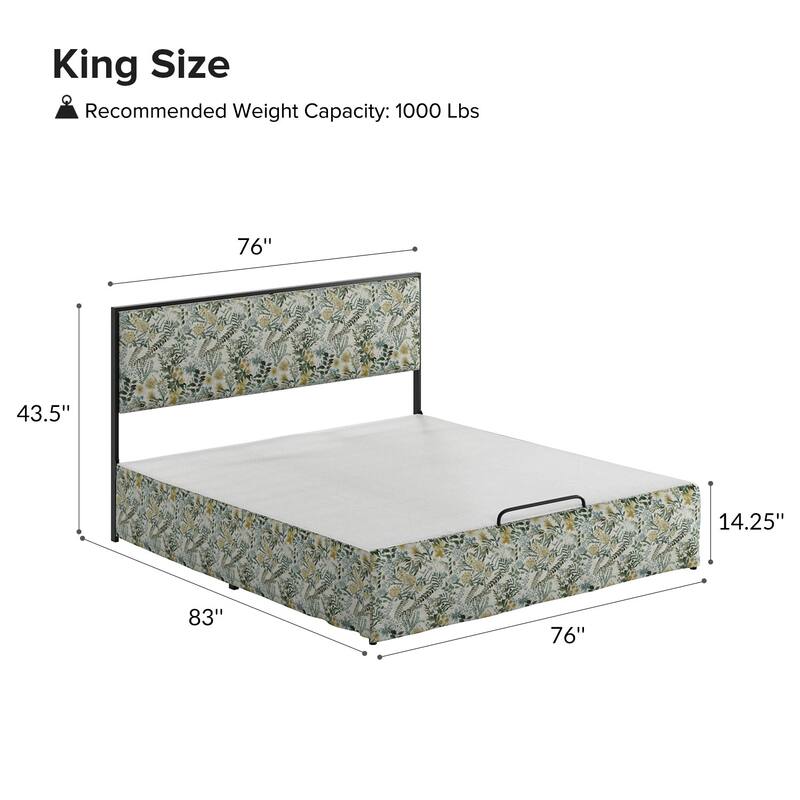 Oliver Modern Washable Slipcover Bed Upholstered Metal by HULALA HOME