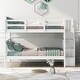 preview thumbnail 27 of 38, Stairway Design Full-Over-Full Bunk Bed with Storage and Guard Rail for Bedroom,Dorm