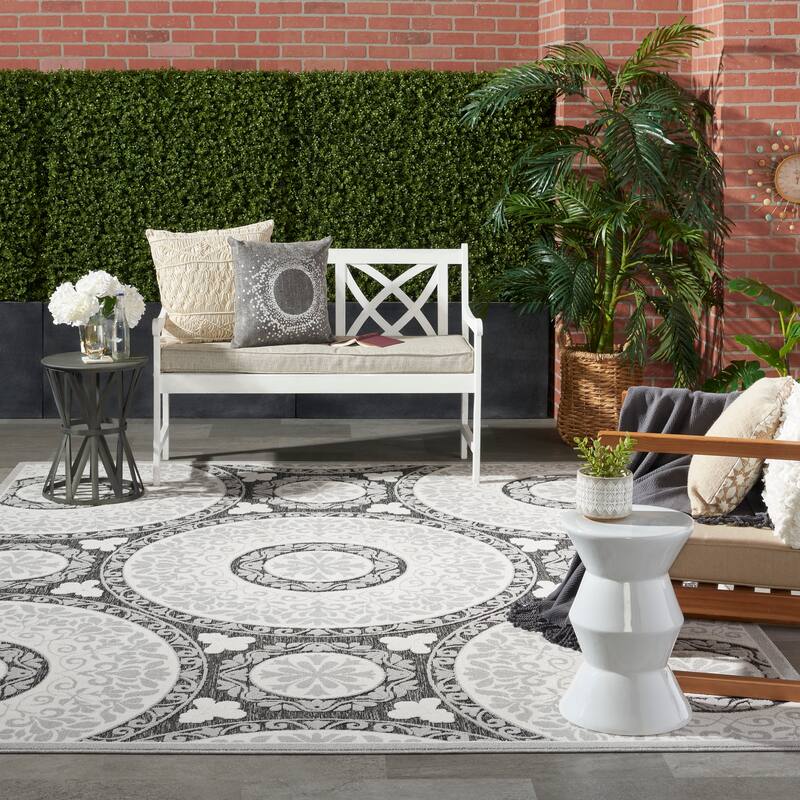 Nourison Calobra Boho Medallion Indoor Outdoor Area Rug