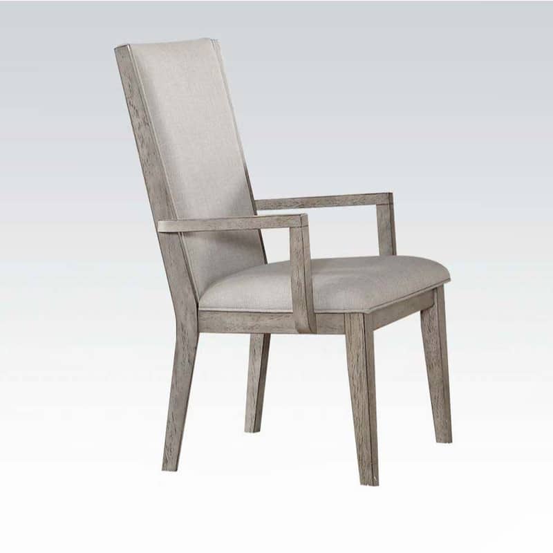 Grey and Grey Oak Padded Arm Chair (Set of 2),only chairs