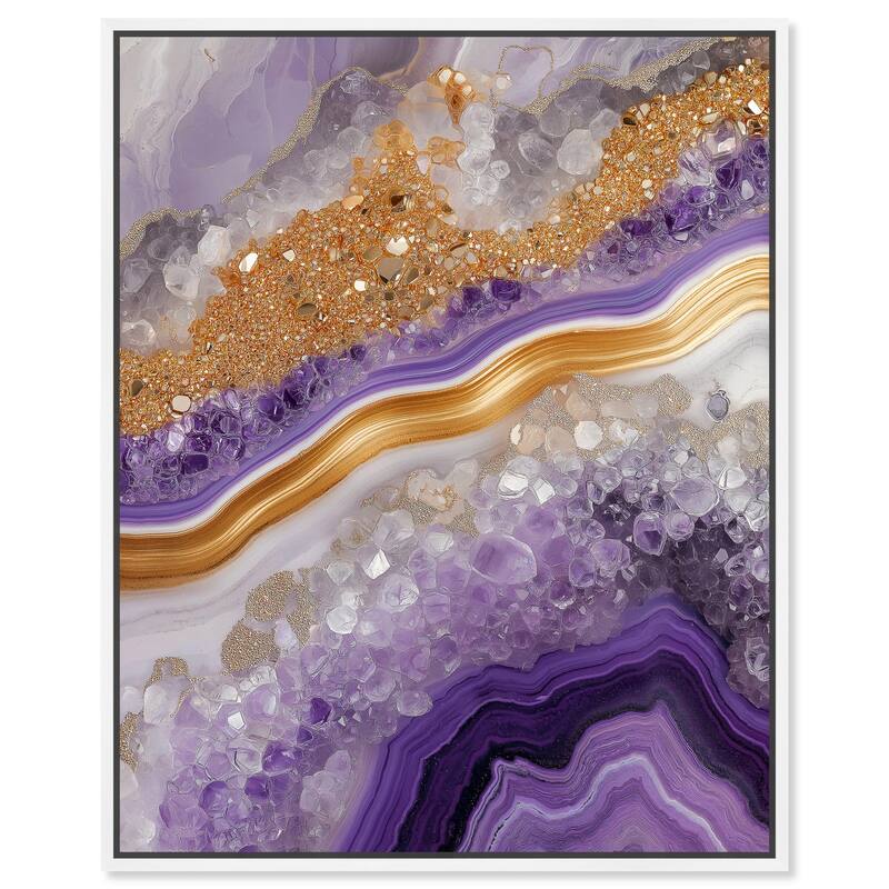 Gemstone Labyrinth II Canvas by Art Remedy - White - 24" x 30"