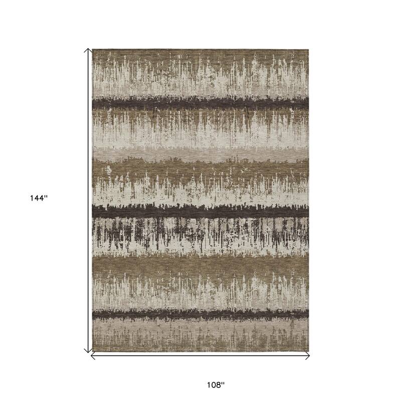 HomeRoots Striped Transitional Rectangle Outdoor Rug