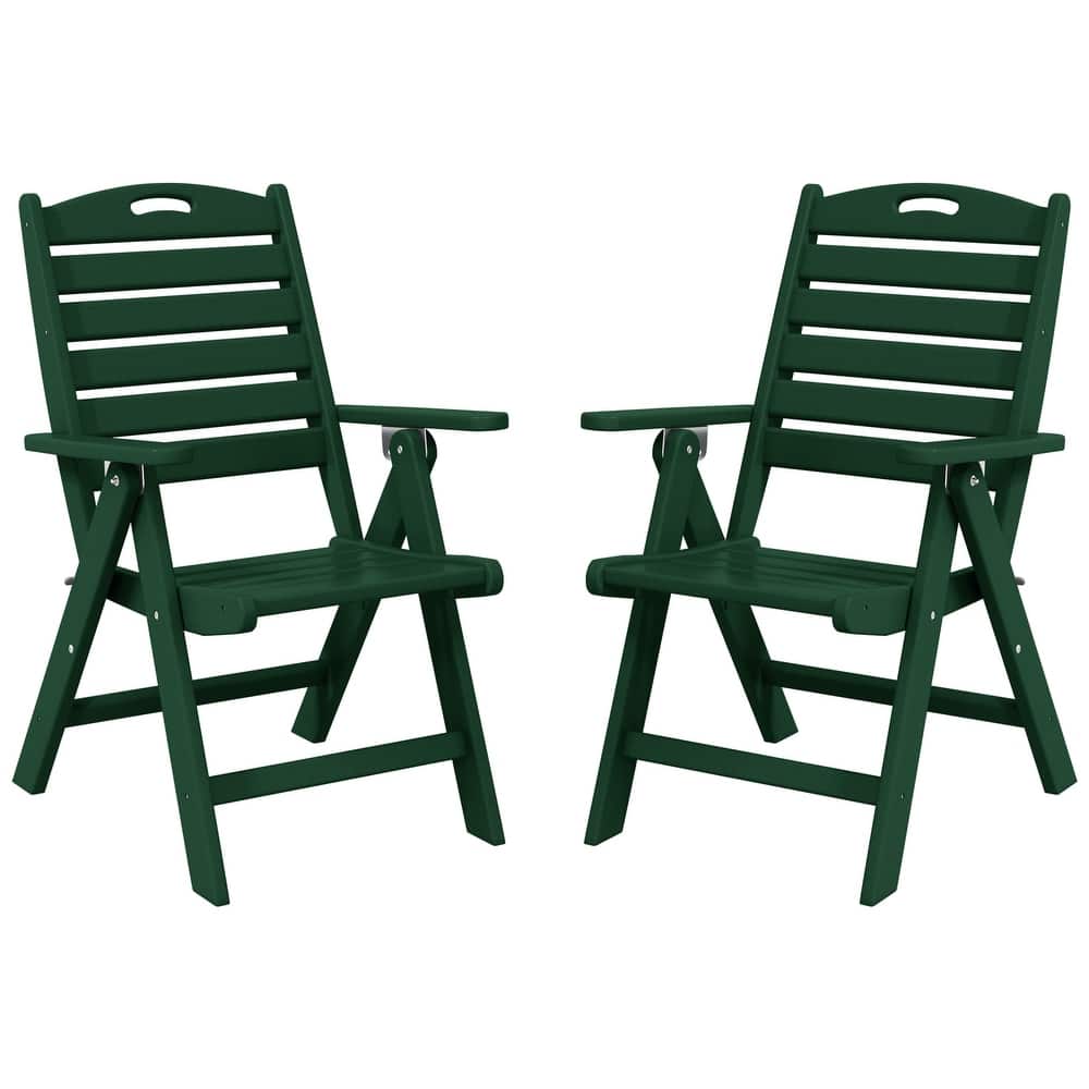 Coastline Patio Folding Highback Dining Chair Set of 2