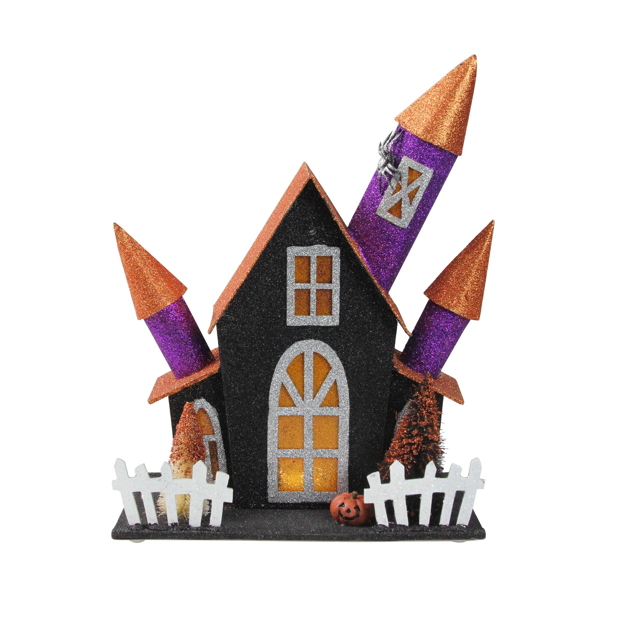Shop 12 Black And Purple Lighted Haunted House Halloween Decor Overstock 16542110