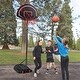 preview thumbnail 3 of 3, Black Portable Basketball Hoop Stand with Wheels and 2 Nets