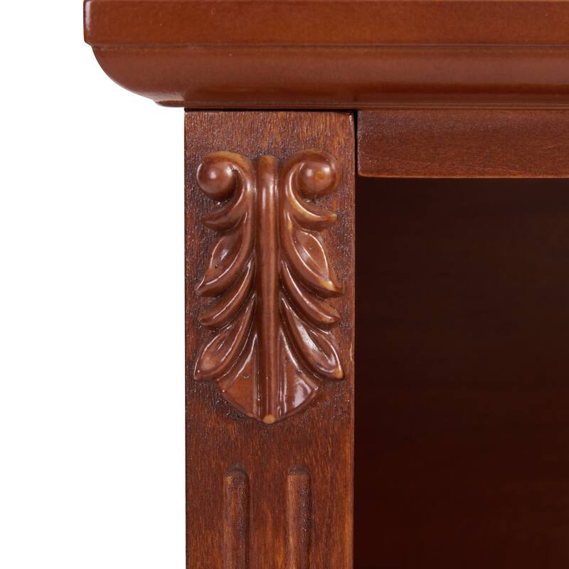 Open Space And 2 Drawers Dresser Nightstand With Charging Station, Farmhouse End Table With Usb Ports And Outlets