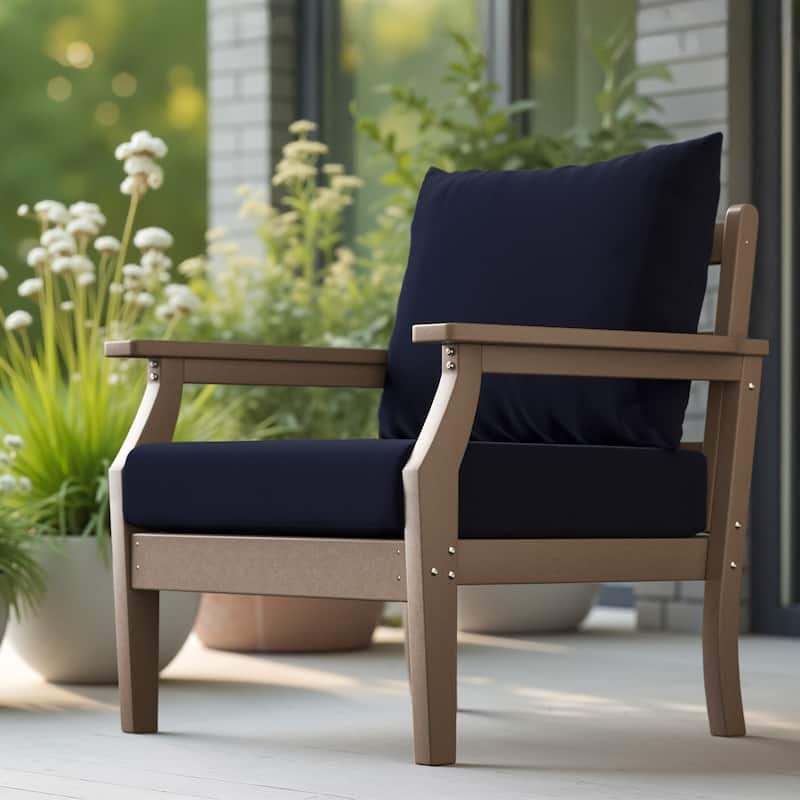 Kamas Outdoor Patio Club Chair - Tan Frame