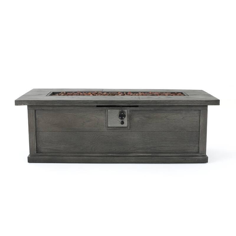 Anchorage Outdoor 50,000 BTU Lightweight Concrete Rectangular Fire Pit (No Tank Holder) by Christopher Knight Home