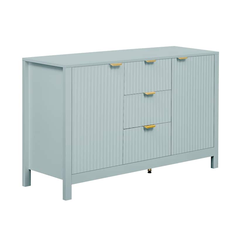 Storage Console Table with Adjustable Shelves
