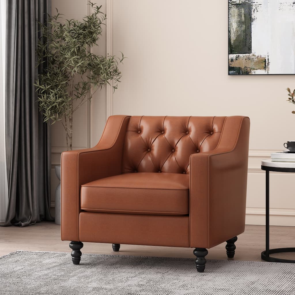 Light Brown Side Chair Club Chair Office Chair Single Sofa Chair