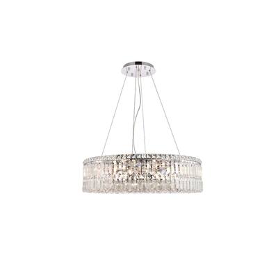 Maxime 12 light Chrome Chandelier Clear SwarovskiÆ Elements Crystal - One Size