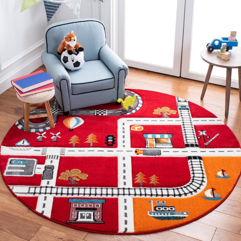 SAFAVIEH Carousel Kids Koika Neighborhood Road Rug