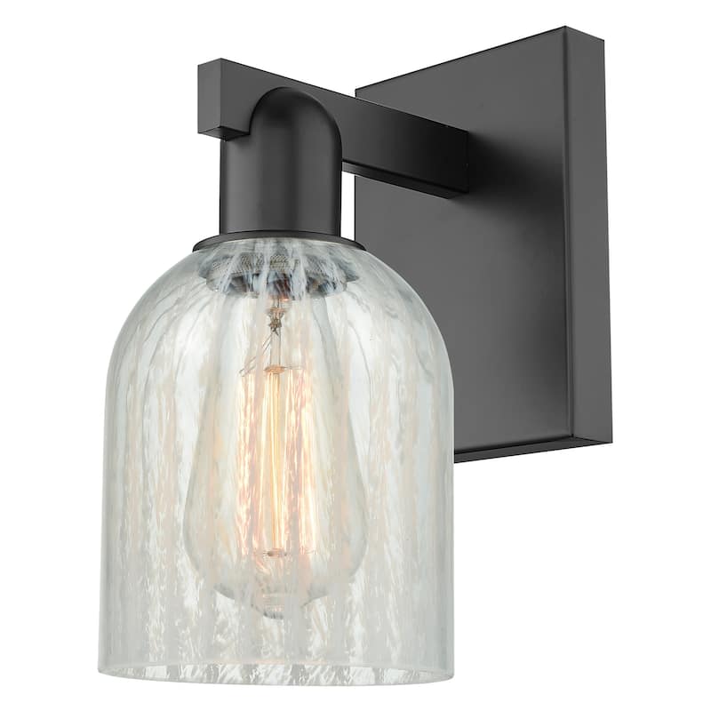 Innovations Lighting 716-1W-11-5 Caledonia Sconce Caledonia 11" Tall - Matte Black / Mouchette