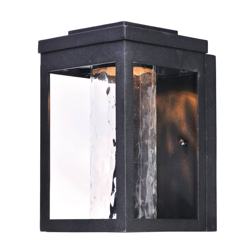 Maxim Salon 10" LED Wall Sconce - Black / Water Glass