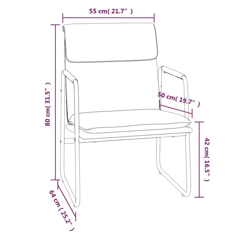 vidaXL Lounge Chair Dark Gray 21.7"x25.2"x31.5" Fabric - 21.7" x 25.2" x 31.5"