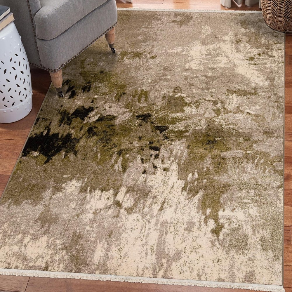 Luxe Weavers Geometric Metallic High and Low Fibers Area Rug
