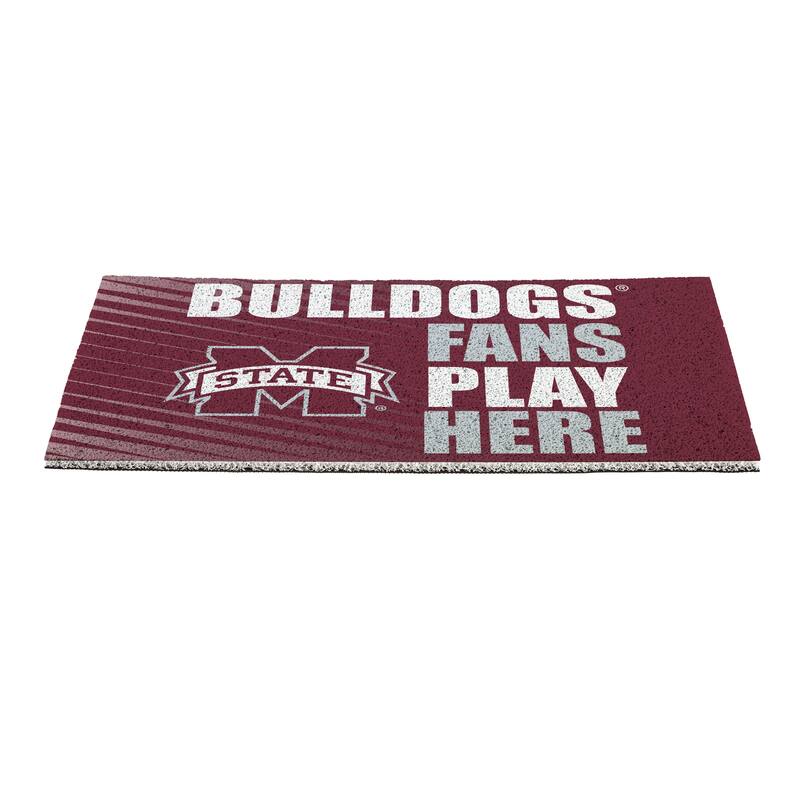 28 in. x 16 in. Mississippi State University "Fans Play Here" PVC Door Mat