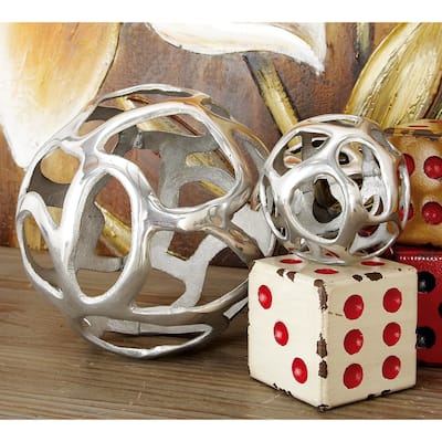 Contemporary Aluminum Metal Geometric Sculpture (Set of 3) - Silver, Copper, Brass