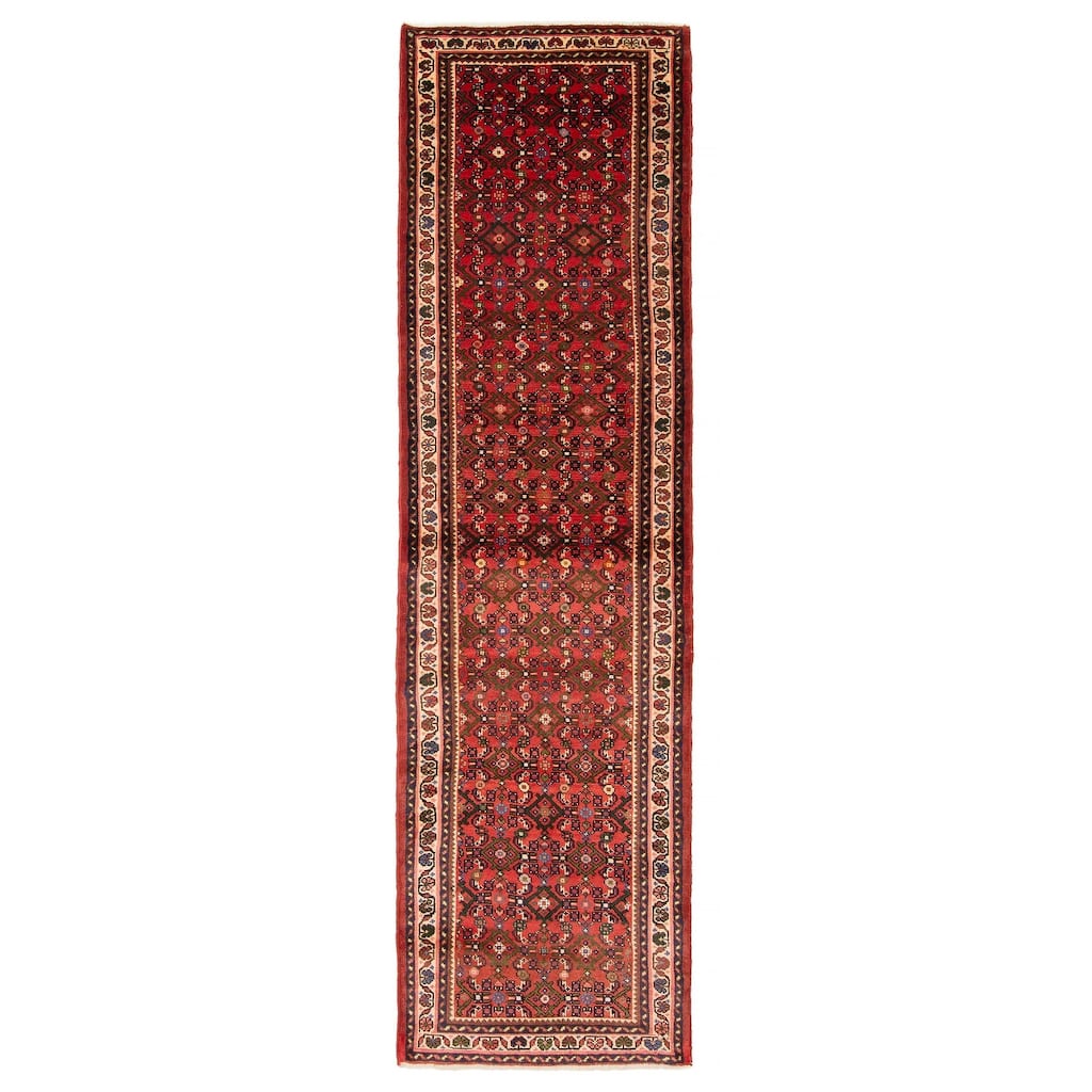 ECARPETGALLERY Hand-knotted Andelz Red Wool Rug - 2' 7" x 9' 4"