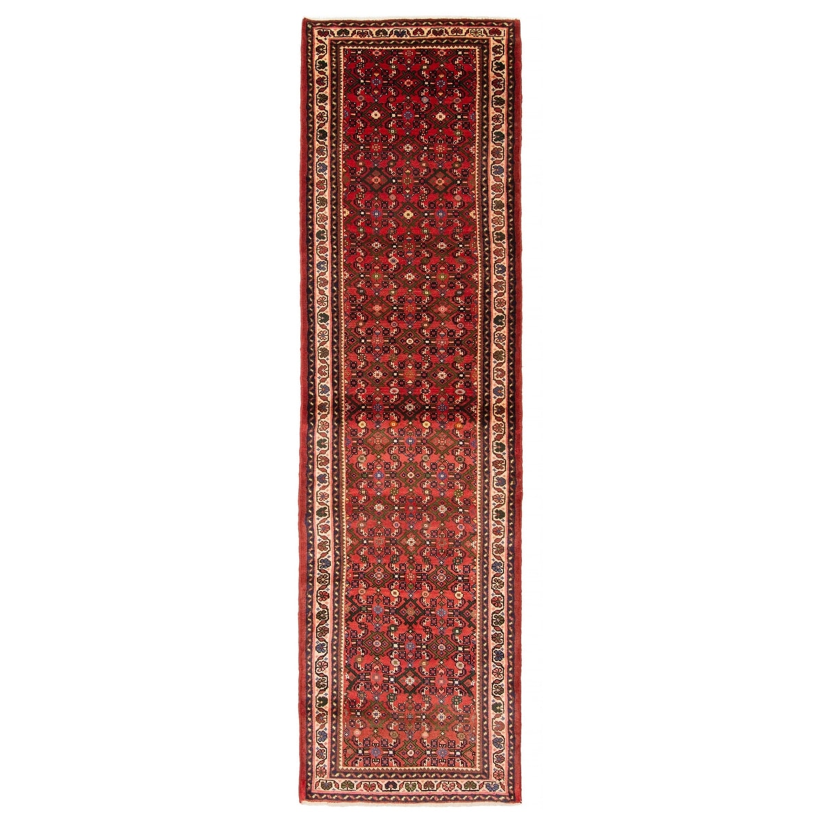 ECARPETGALLERY Hand-knotted Andelz Red Wool Rug - 2' 7" x 9' 4"
