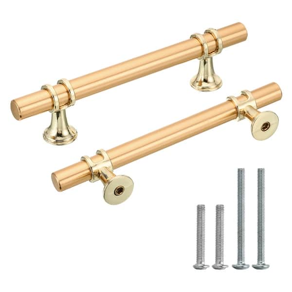 green emerald velvet dress Goldenwarm Cabinet Handles Brushed Brass Dresser Knobs Drawer Pull Handles main image 0