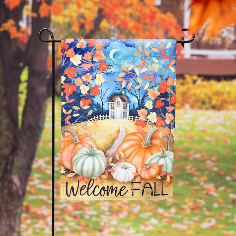 Alive in Fall Suede Garden Flags