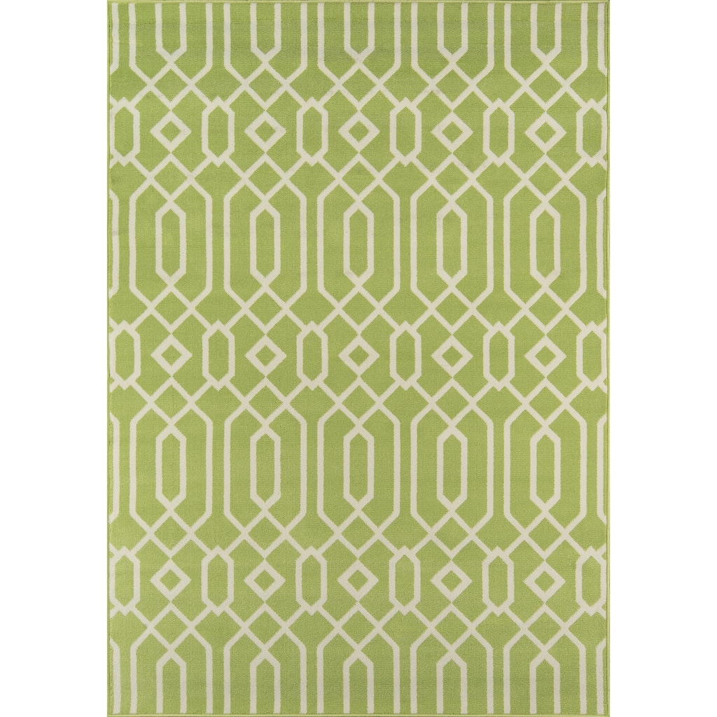 Momeni Baja Links Geometric Trellis Outdoor Area Rug.