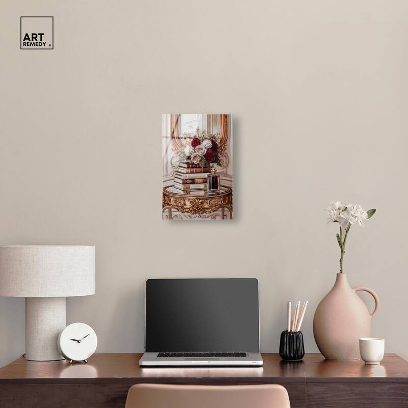 Lovely Mirror Glam Books Acrylic by Art Remedy, Ready to Hang