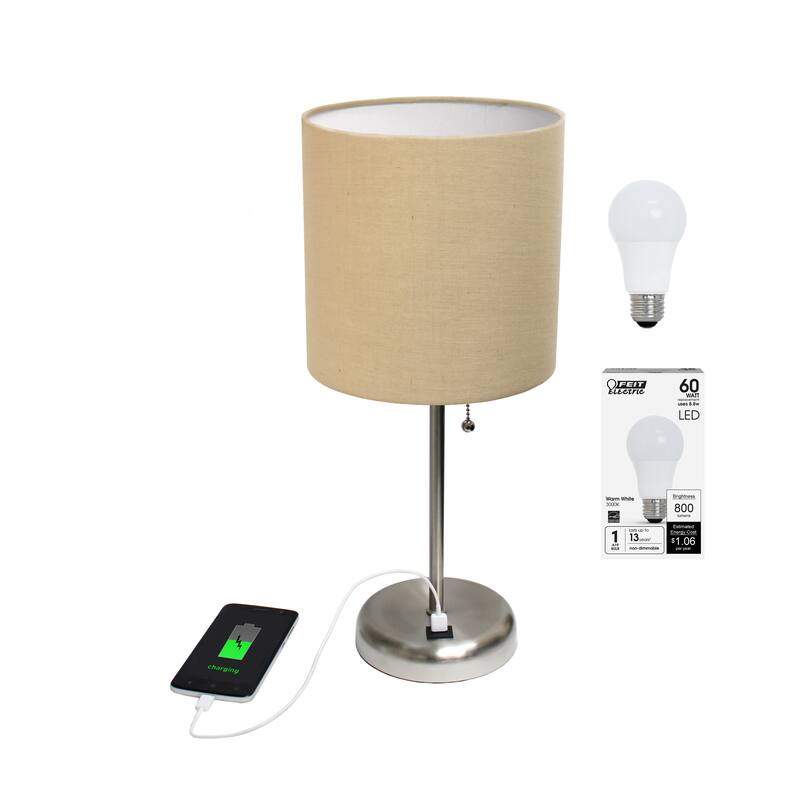 Simple Designs 19.5" Desk Lamp with Feit LED Bulb Included - 19.50