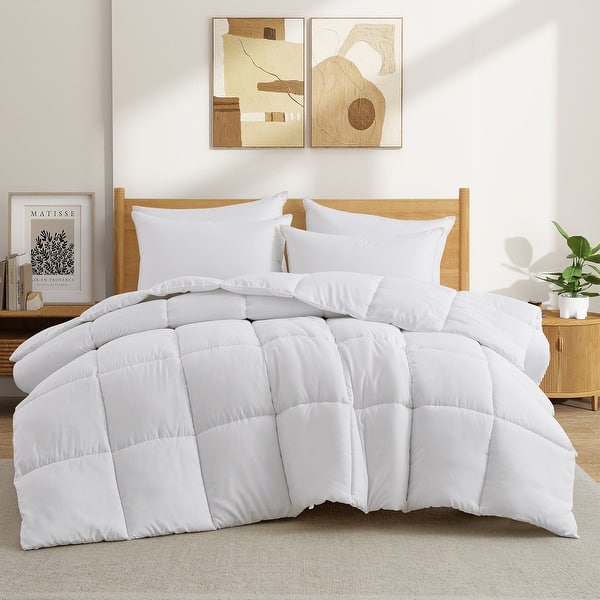 All Season Down Alternative Comforter Duvet Insert with Soft Cover - King