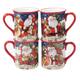 Certified International Magic Of Christmas Santa 16 oz. Mugs (Set of 4)