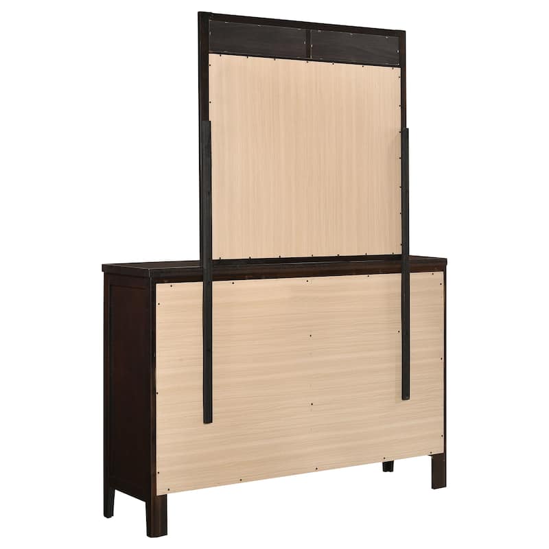 Carlton Contemporary Wood 6-drawer Dresser Cappuccino