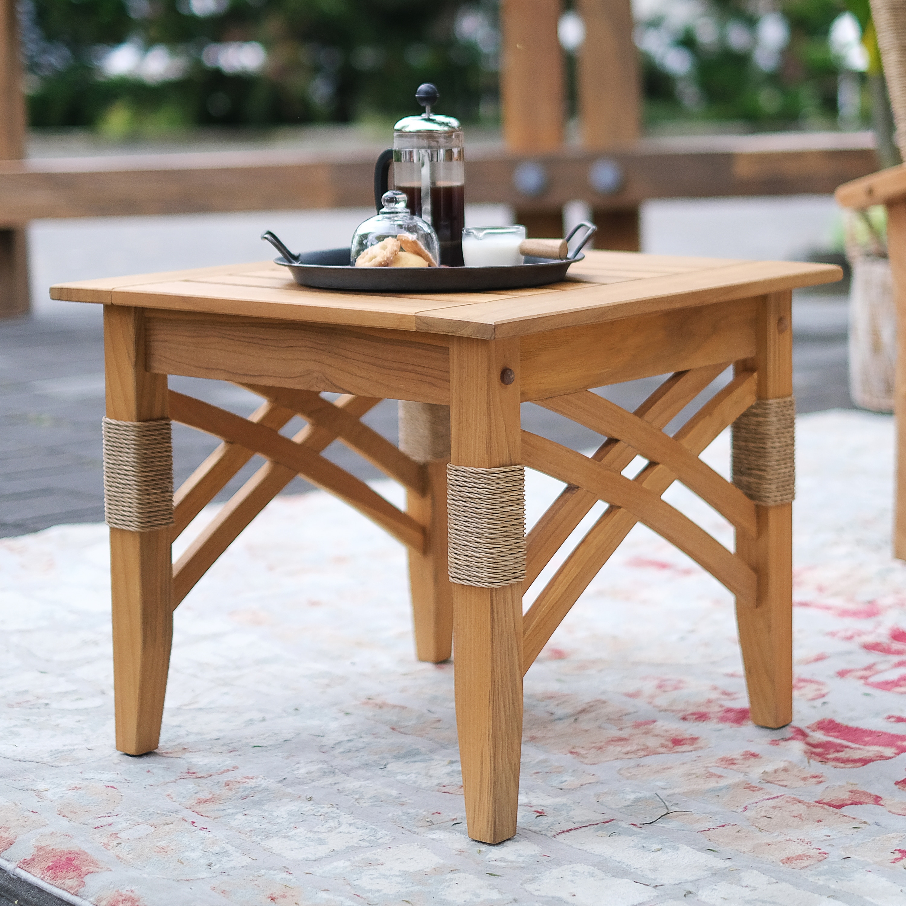 Cambridge Casual Carmel Teak Outdoor Side Table