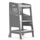preview thumbnail 7 of 7, Height Adjustable Toddler Stool Helper with Safety Rail Gray